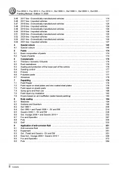 VW Polo 6 type BZ from 2017 general info paint repair workshop manual pdf ebook
