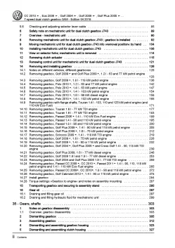 VW Scirocco (08-14) 7 speed dual clutch gearbox 0AM repair workshop manual eBook