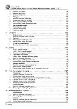 VW Scirocco (14-17) 4-cyl 1.4l petrol engines 122hp repair workshop manual eBook
