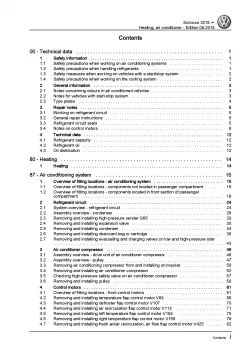 VW Scirocco 2014-2017 heating air conditioning system repair workshop manual pdf