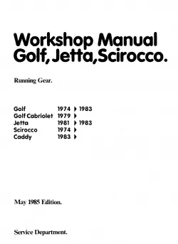 VW Scirocco 53 (74-92) running gear axles steering repair workshop manual eBook