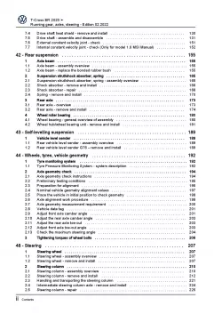 VW T-Cross BR type C1 from 2019 running gear axles steering repair manual pdf