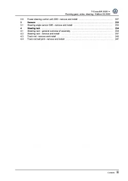 VW T-Cross BR type C1 from 2019 running gear axles steering repair manual pdf