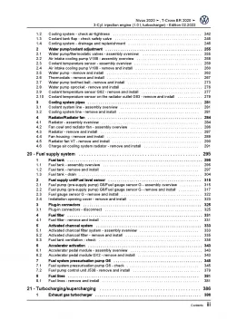 VW T-Cross BR C1 from 2019 3-cyl. 1.0l petrol engines 95 hp repair manual pdf
