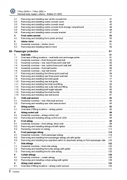 VW T-Roc A1 D1 (17-23) general body repairs interior repair workshop manual pdf