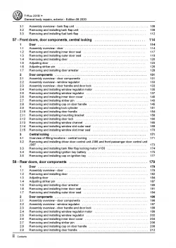 VW T-Roc A1 2017-2021 general body repairs exterior repair workshop manual pdf