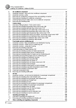 VW T-Roc Cabrio AC 2019-2021 heating air conditioning system workshop manual pdf