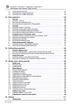 VW Taigo CS from 2021 running gear axles steering repair workshop manual pdf