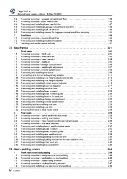 VW Taigo CS from 2021 general body repairs interior repair workshop manual pdf