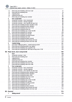 VW Taigo CS from 2021 general body repairs exterior repair workshop manual pdf
