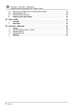 VW Taigo CS from 2021 installed 6 speed manual gearbox 0AJ repair manual pdf