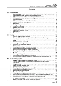 VW Tiguan 5N 2007-2016 heating air conditioning system repair workshop manual