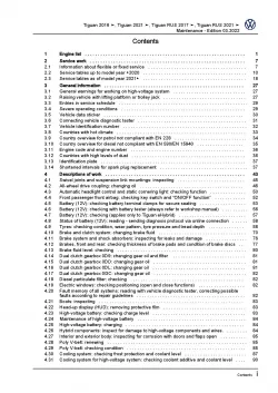 VW Tiguan type AD AX from 2016 maintenance repair workshop manual pdf file ebook