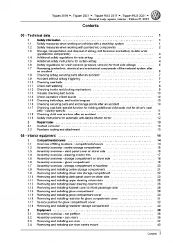 VW Tiguan AD AX (16>) general body repairs interior repair workshop manual pdf