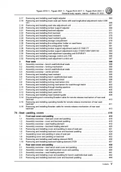 VW Tiguan AD AX (16>) general body repairs interior repair workshop manual pdf