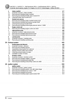 VW Tiguan AA AX from 2016 4-cyl. petrol engines 122-150 hp repair manual pdf