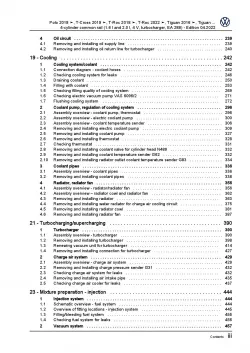 VW Tiguan AD (16-21) 4-cyl. diesel engines 80-190 hp repair workshop manual pdf