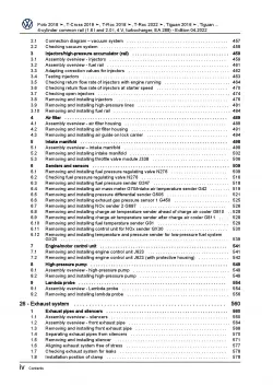 VW Tiguan AD (16-21) 4-cyl. diesel engines 80-190 hp repair workshop manual pdf