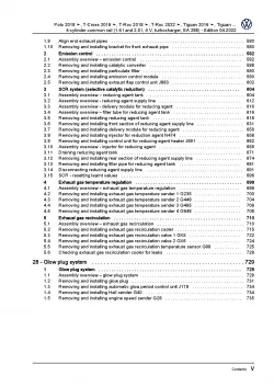 VW Tiguan AD (16-21) 4-cyl. diesel engines 80-190 hp repair workshop manual pdf