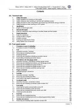 VW Tiguan AD AX from 2016 fuel supply system diesel engines repair manual pdf