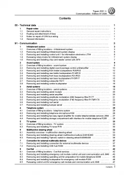VW Tiguan AX from 2021 communication radio navigation repair workshop manual pdf