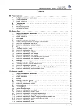 VW Tiguan 3 CT from 2023 general body repairs exterior guide workshop pdf eBook