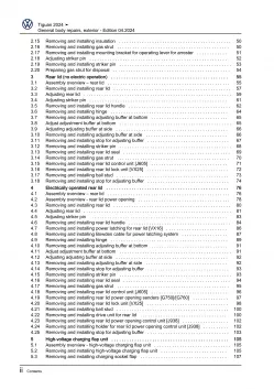 VW Tiguan 3 CT from 2023 general body repairs exterior guide workshop pdf eBook