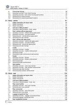 VW Tiguan 3 CT from 2023 body repairs workshop guide manual pdf download eBook