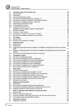 VW Touareg 7L (02-10) communication radio navigation repair workshop manual pdf