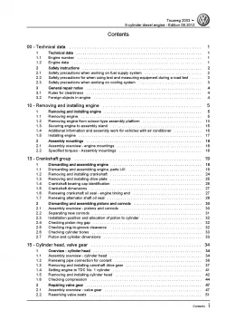 VW Touareg 7L 2002-2010 5-cyl. diesel engines 2.5l repair workshop manual pdf