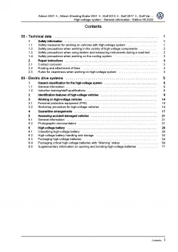 VW Touareg type 7P 2010-2018 high voltage system repair workshop manual pdf