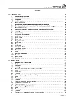 VW Touareg type 7P 2010-2014 body repairs workshop repair manual pdf ebook