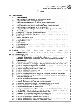 VW Touareg 7P (10-18) heating air conditioning system repair workshop manual pdf