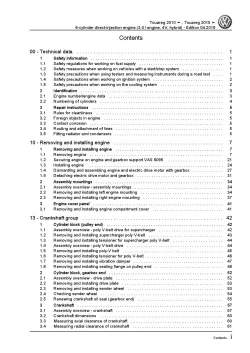 VW Touareg type 7P 2010-2018 6-cyl. 3.0l petrol engines 333 hp repair manual pdf