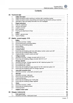 VW Touareg 3 type CR from 2018 electrical system repair workshop manual ebook