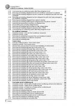 VW Touareg 3 CR from 2018 heating air conditioning system repair workshop manual