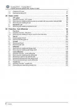 VW Touareg 3 CR from 2018 8 speed automatic gearbox 0D5 repair workshop manual