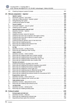 VW Touareg 3 CR from 2018 6-cyl. 3.0l diesel engine 249-258 hp repair manual pdf