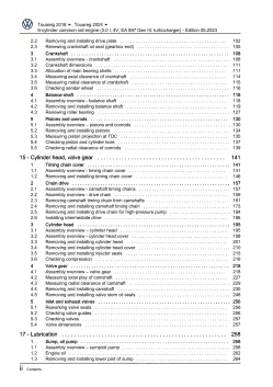 VW Touareg 3 type CR (18>) 6-cyl. 3.0l diesel engines 231-285 hp repair manual