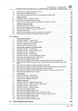 VW Touareg 3 type CR (18>) 6-cyl. 3.0l diesel engines 231-285 hp repair manual