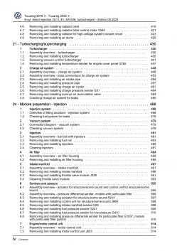 VW Touareg 3 RC8 from 2023 6-cyl. 3.0l petrol engines 340 hp repair manual eBook