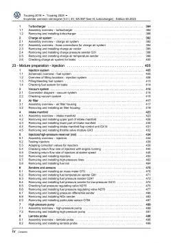 VW Touareg 3 from 2023 6-cyl. 3.0l diesel engines 231-286 hp repair manual eBook