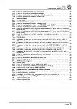 VW Touran 1T 2003-2015 communication radio navigation repair workshop manual pdf