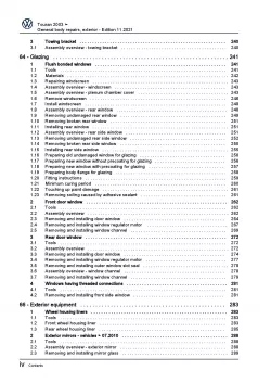 VW Touran 1T 2003-2015 general body repairs exterior repair workshop manual pdf