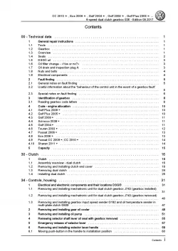 VW Touran 1T (03-15) 6 speed dual clutch gearbox 02E repair workshop manual pdf