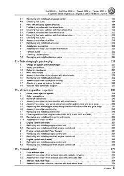 VW Touran 1T 2003-2015 4-cyl. 2.0l diesel engines 120-170 hp repair manual pdf