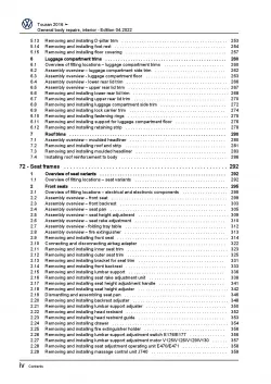 VW Touran 5T from 2015 general body repairs interior repair workshop manual pdf