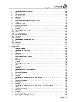 VW Touran type 5T from 2015 body repairs workshop repair manual pdf ebook