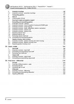 VW Touran 5T from 2015 6 speed manual gearbox 0AJ repair workshop manual pdf