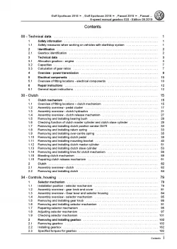 VW Touran 5T from 2015 6 speed manual gearbox 02S repair workshop manual pdf